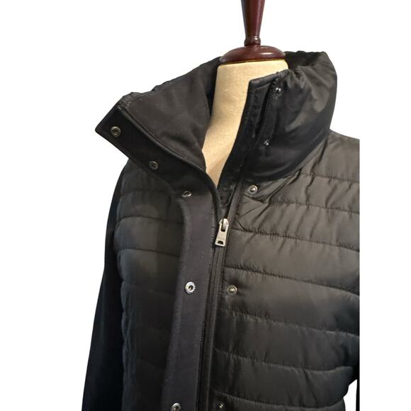 Roots Women’s Hybrid Mixed Media Black Puffer Jacket Size L Winter‎ Coat - Picture 3 of 9